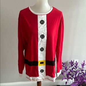 Red Santa Pajama Top